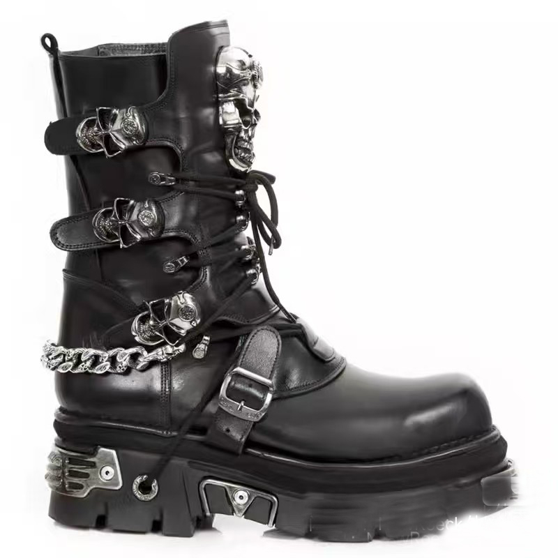 Motorcycle Chain - Stivali da moto in vera pelle